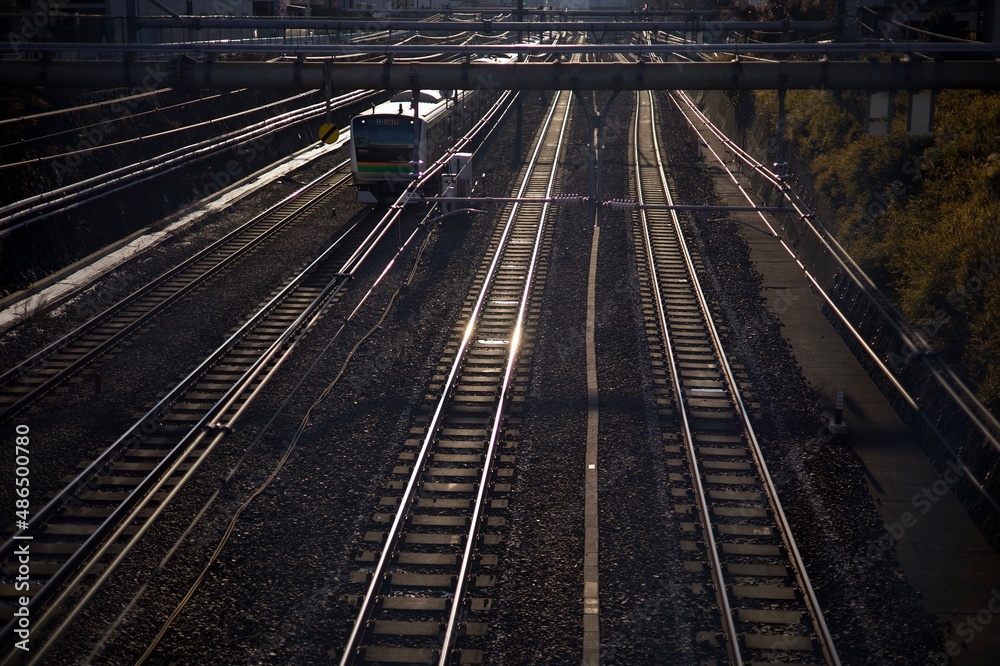 Fototapeta premium 輝くレール