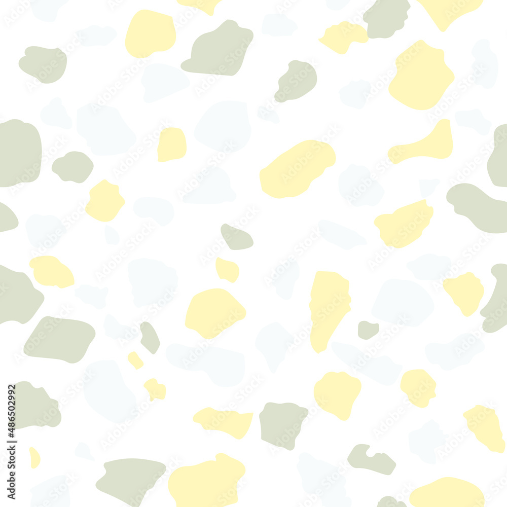 Terrazzo or granite stone seamless pattern in pastel white-yellow colors, vector re-sizable file. Terrazzo or granite stone seamless pattern in pastel white-yellow colors, vector re-sizable file.