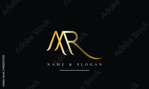 RM, MR, R, M abstract letters logo monogram