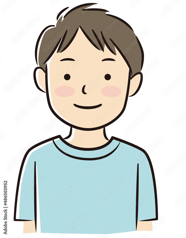 Boy upper body vector illustration Boy upper body vector illustration