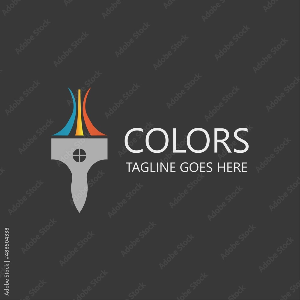 Color paint logo design template. Vector illustration