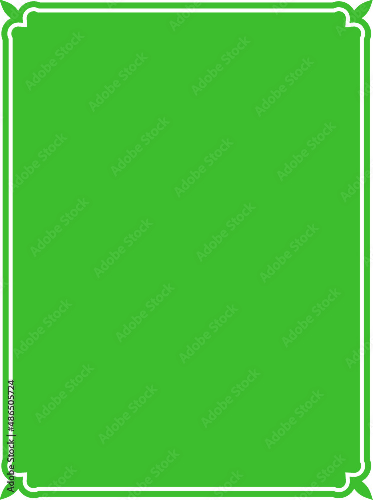 Green border frame board. Vector background or book page. Simple rectangular billboard, plaque, signboard or label Green border frame board. Vector background or book page. Simple rectangular billboard, plaque, signboard or label