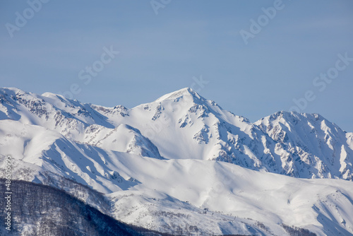 snow covered mountains