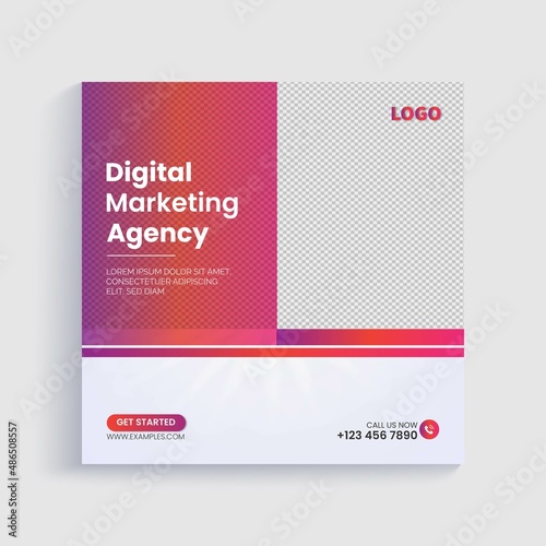Digital marketing agency and corporate social media post banner template