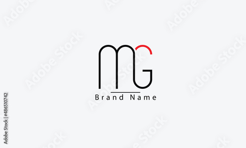 MG GM M G abstract vector logo monogram template