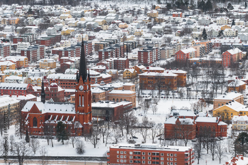 Photography Sundsvall, Sweden A view over the frozen city on a winter day.