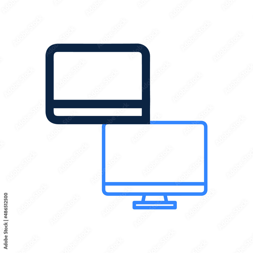 Computer or internet network icon Computer or internet network icon