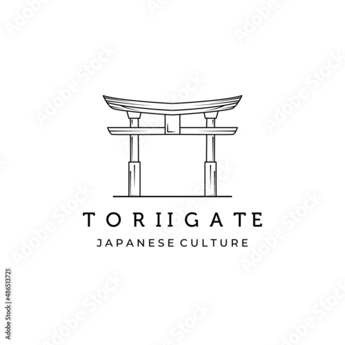 toriigate logo vector illustration photo