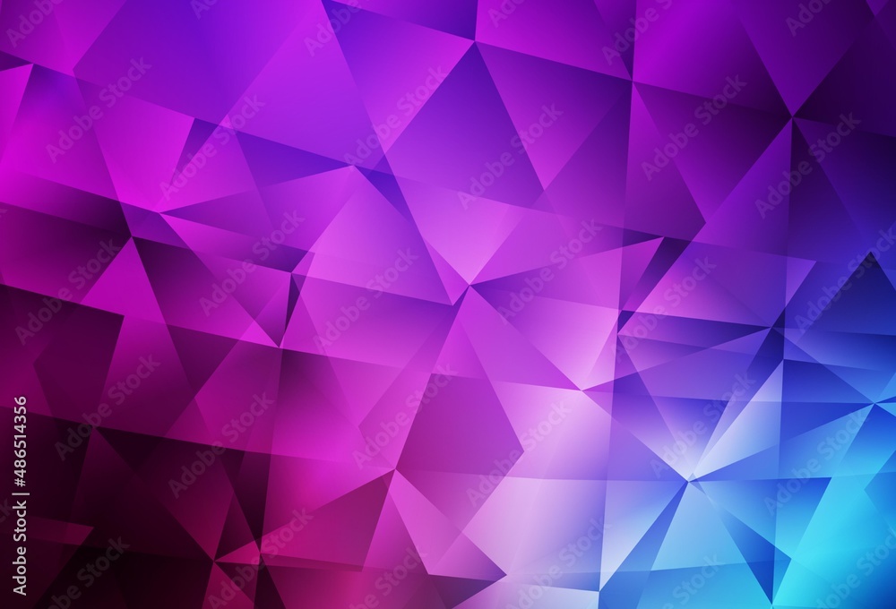 Fototapeta premium Light Pink, Blue vector polygon abstract layout.