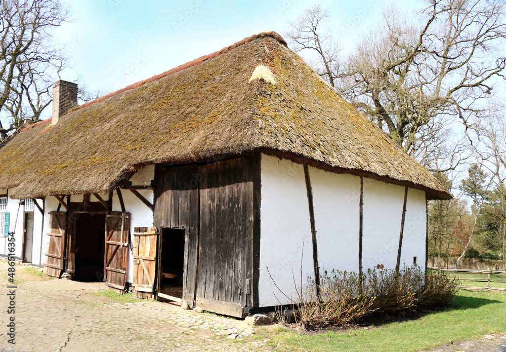 large, traditional white barn in Bokrijk, Belgium large, traditional white barn in Bokrijk, Belgium