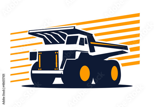 Dump truck trucking silhouette