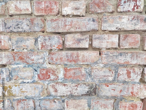 background texture of a brick wall scorched by fire