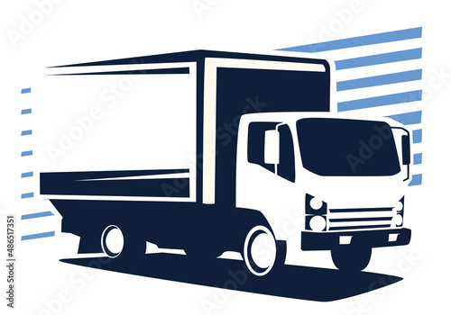 Trucking company silhouette template