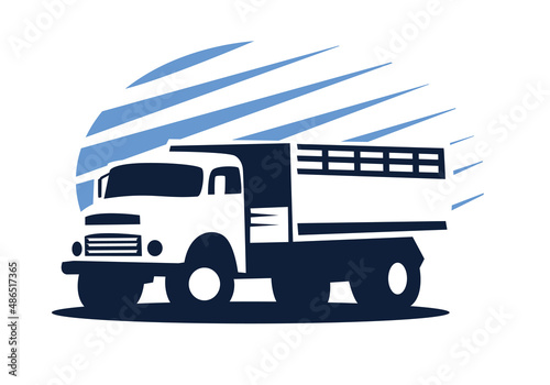 Trucking company silhouette template