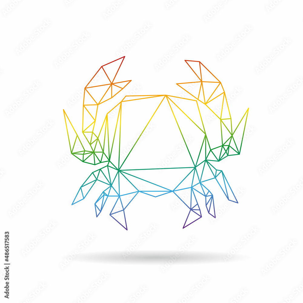 Crab abstract isolated on a white background, vector illustration Crab abstract isolated on a white background, vector illustration