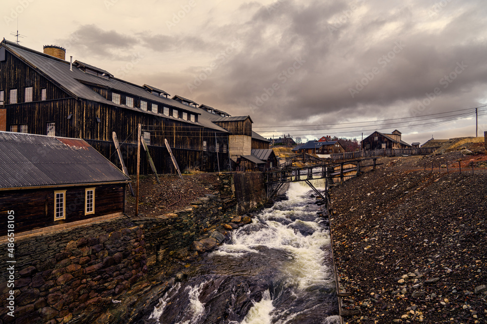 Old copper mine city  in Norway, Kungsleden.