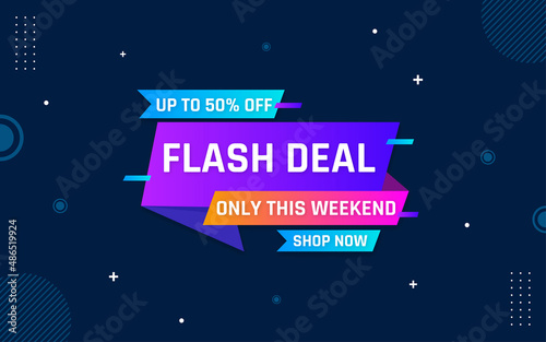 Flash deal banner design with editable text effect