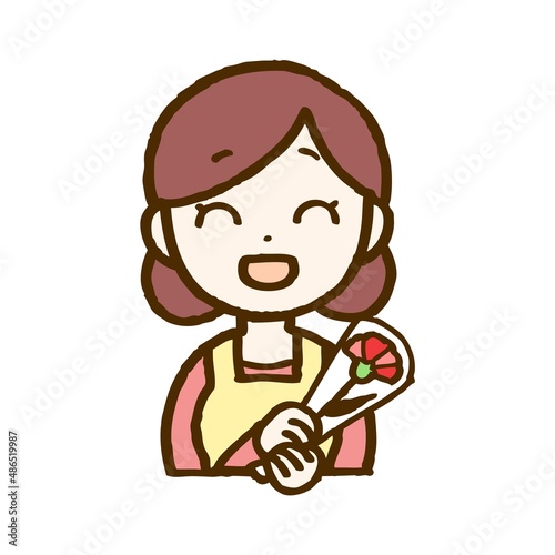 母の日のお母さんのイラスト