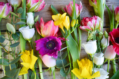 bouquet of colorful spring ...