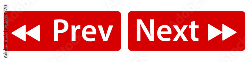 Previous and Next button set. Vectors.