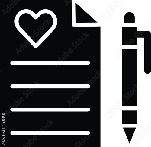 Wedding contract Vector Icon Design Illustration