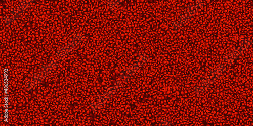 Fluffy red abstract dotted terry towel or carpet seamless pattern top view. Noise vector texture. Domestic cotton rug or mat closeup. Woollen soft canvas structure. Smooth hotel spa towel.