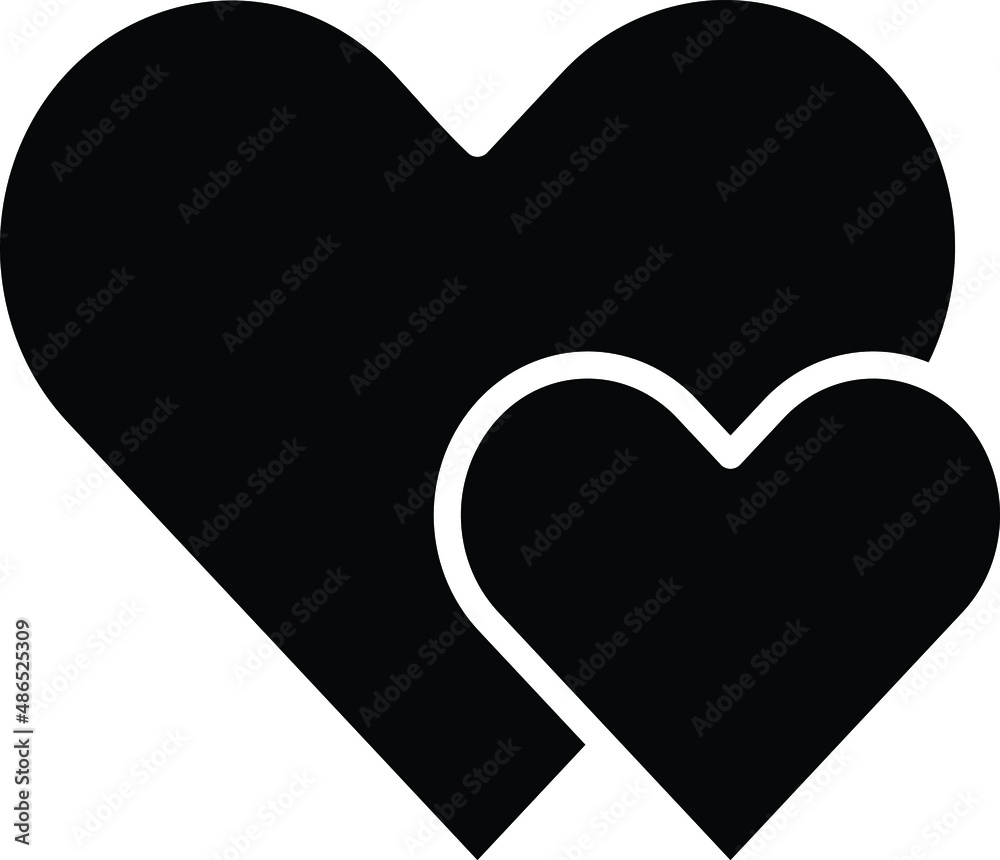 Two hearts Vector Icon Design Illustration Two hearts Vector Icon Design Illustration
