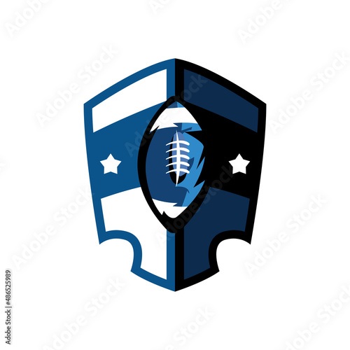 blue american football emblem