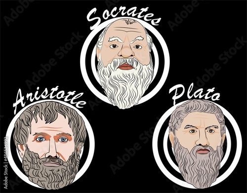 Socrates, Plato and Aristotle- Pillars of Western Philosophy, greatest Philosophical Thinkers of All Time! photo