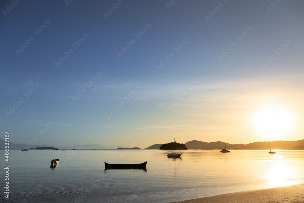 Obraz premium Paraty, Rio de Janeiro, Brasil: Amanhecer na praia de Jabaquara 
