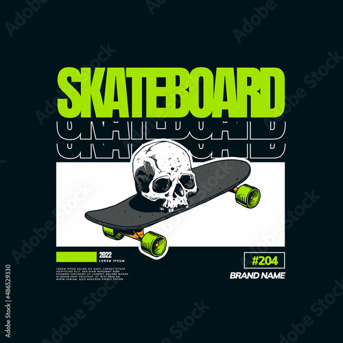 Skateboard artwork with street wear style