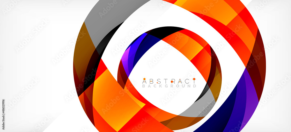 Color circle shapes, minimal geometric background. Trendy dynamic composition. Vector Illustration For Wallpaper, Banner, Background, Landing Page Color circle shapes, minimal geometric background. Trendy dynamic composition. Vector Illustration For Wallpaper, Banner, Background, Landing Page