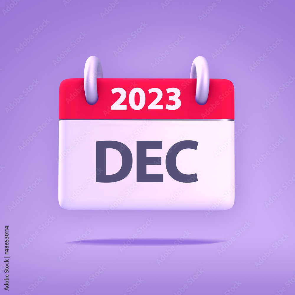 3D Wallpaper for Calendar day, month, year 2023 - Icon december month for agenda, meeting appointment time - Reminder icon 3D Wallpaper for Calendar day, month, year 2023 - Icon december month for agenda, meeting appointment time - Reminder icon