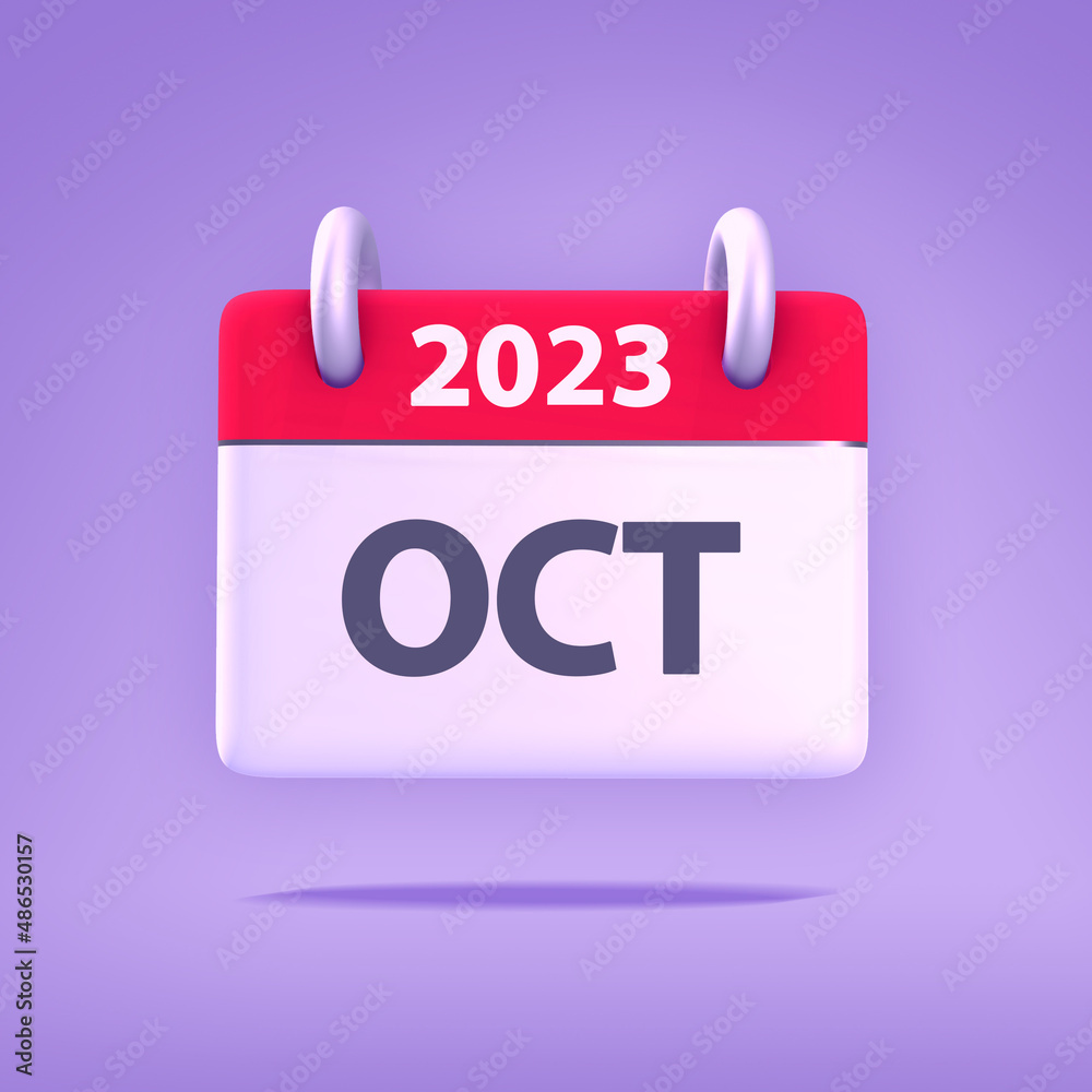 3D Wallpaper for Calendar day, month, year 2023 - Icon month october for agenda, meeting appointment time - Reminder icon 3D Wallpaper for Calendar day, month, year 2023 - Icon month october for agenda, meeting appointment time - Reminder icon