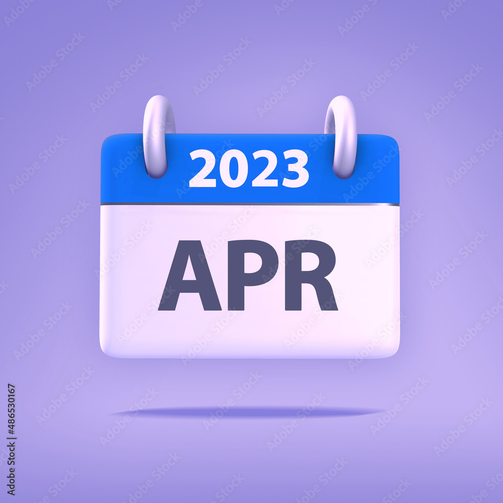 3D Wallpaper for Calendar day, month, year 2023 - Icon month april for agenda, meeting appointment time - Reminder icon 3D Wallpaper for Calendar day, month, year 2023 - Icon month april for agenda, meeting appointment time - Reminder icon