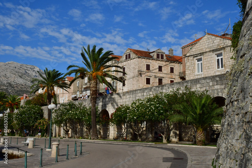 Korcula, Croatia- september 3 2021 : picturesque city in summer