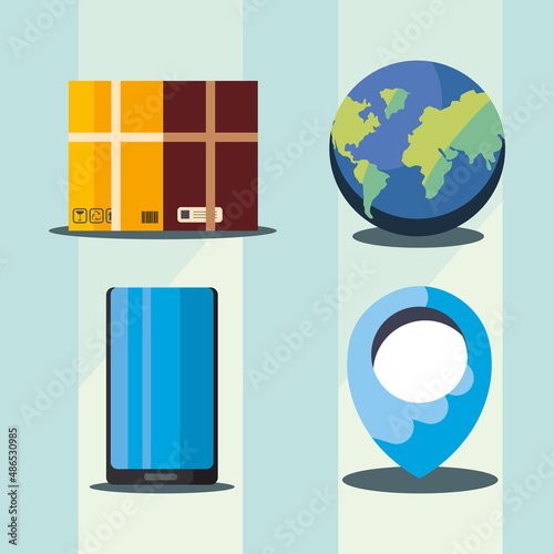 four delivery icons