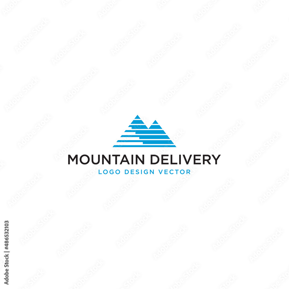 MOUNTAIN DELIVERY LOGO DESIGN VECTOR