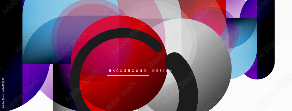 Round triangle shapes lines and circles. Geometric vector illustration for wallpaper banner background or landing page Round triangle shapes lines and circles. Geometric vector illustration for wallpaper banner background or landing page
