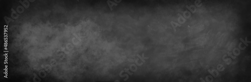 Dirty black chalkboard as background, banner design