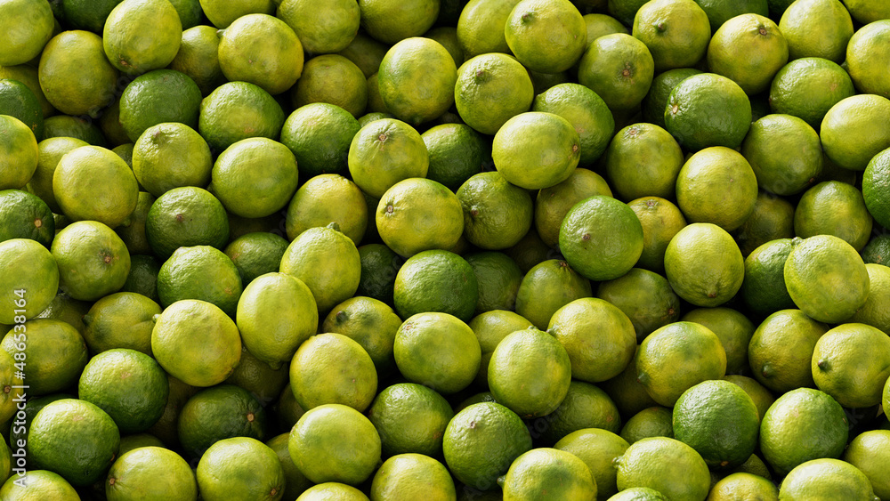Viele grüne frische Limonen als Hintergrund Textur Stock Photo Adobe