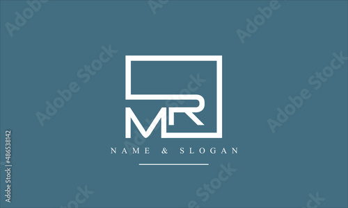 RM, MR, R, M abstract letters logo monogram
