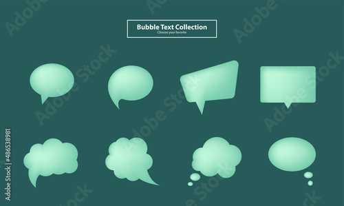 Paper style flat speech bubble collection vector collection colorful speech chat for messenger app