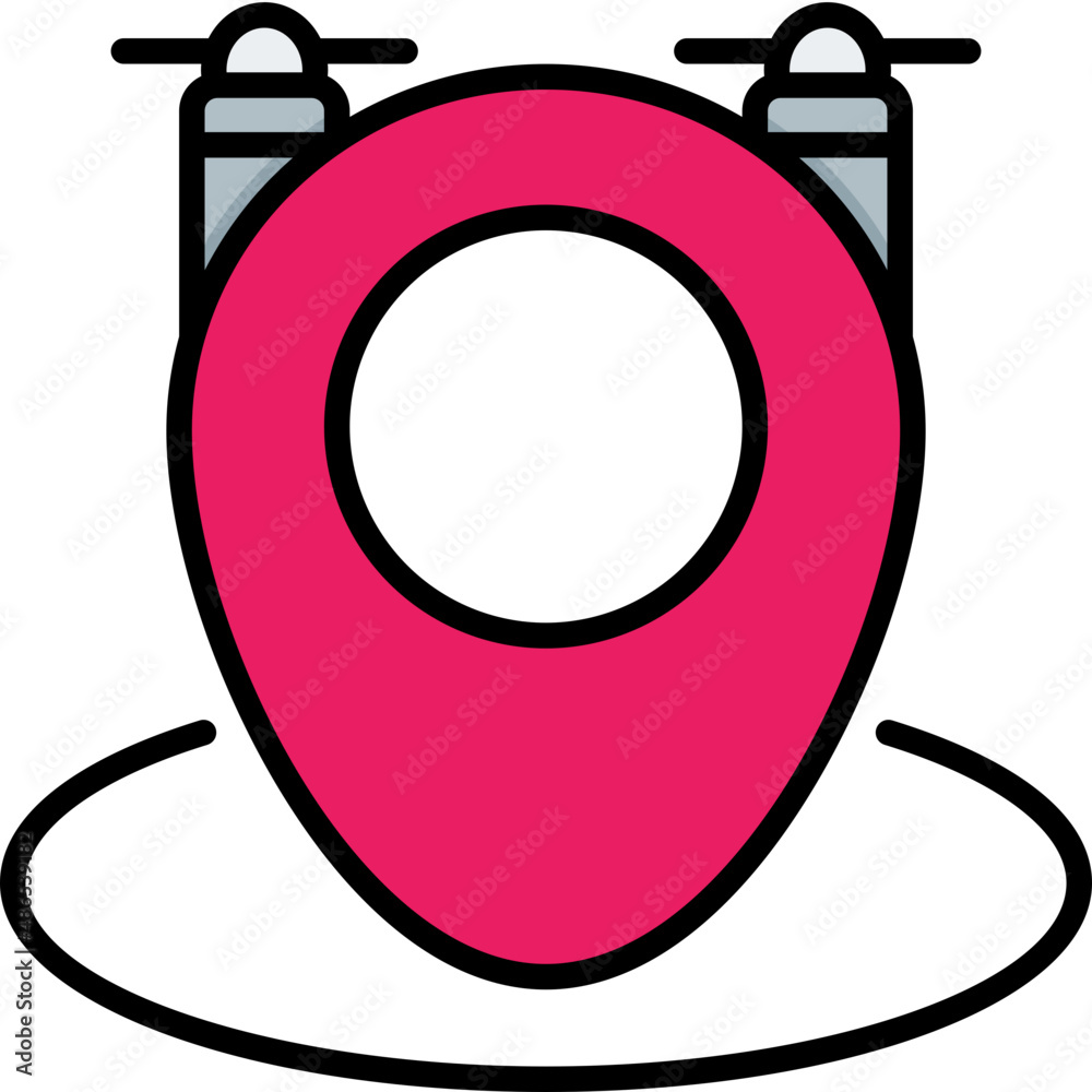 map point filled outline icon map point filled outline icon
