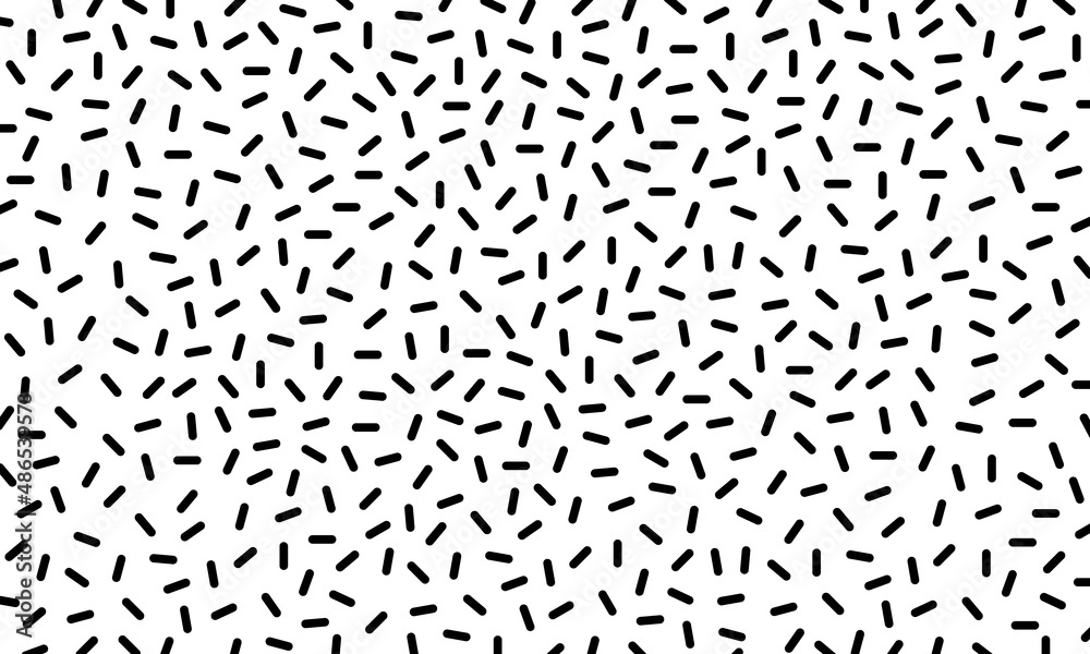 Black capsule shaped scattered pattern on white background vector