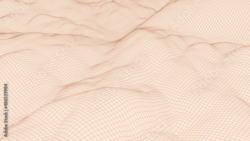 Wallpaper Mural Perspective mesh background. Simple lines on a white background. Vector illustration. Torontodigital.ca