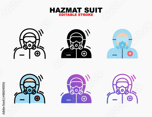 Personal Protective Equipment icon style line, outline, flat, glyph, color, gradient. Editable stroke and pixel perfect. Can be used for digital product, presentation, print design and more.