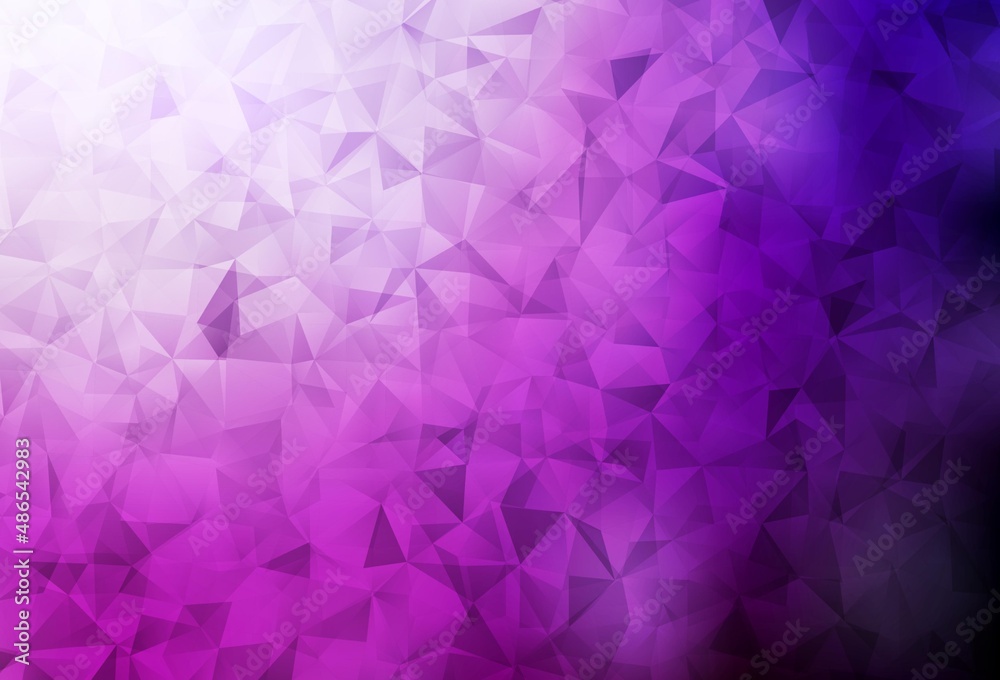 Dark Pink vector triangle mosaic background.