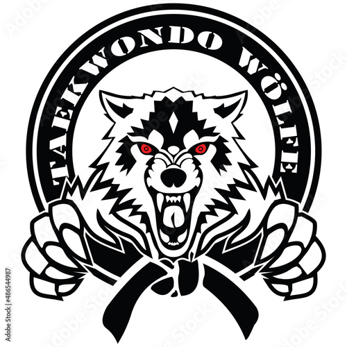 Taekwondo Logo Design Template. Vector Illustration