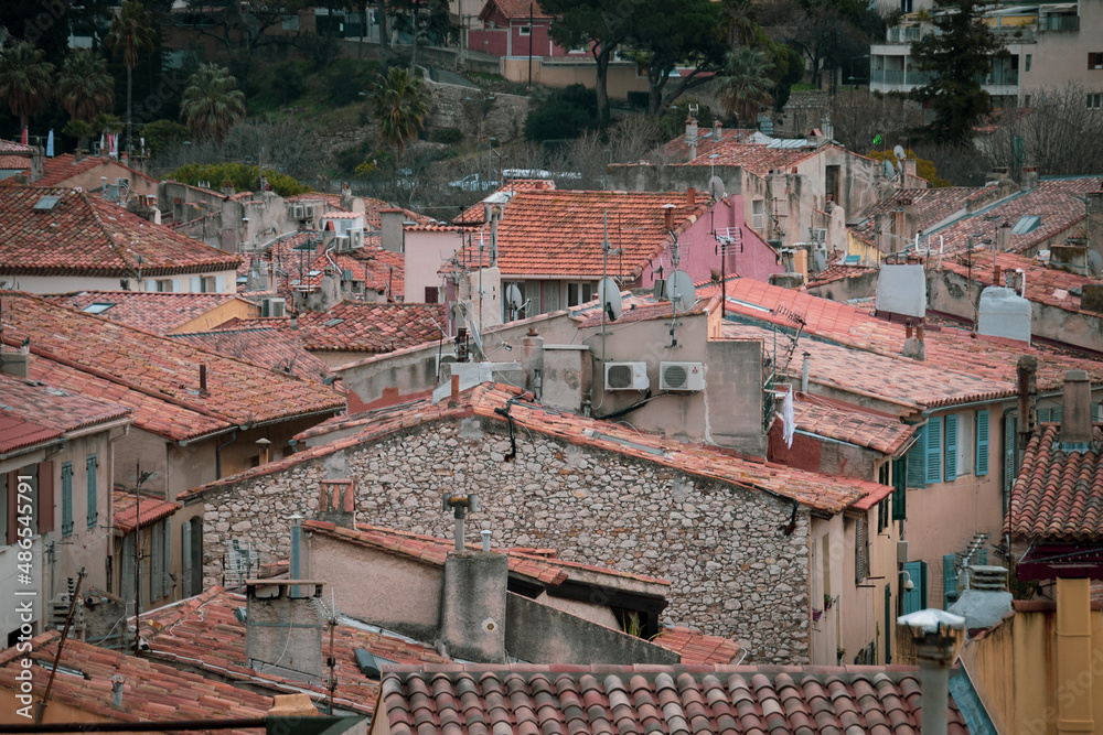 view of houses in the city of Cassis view of houses in the city of Cassis